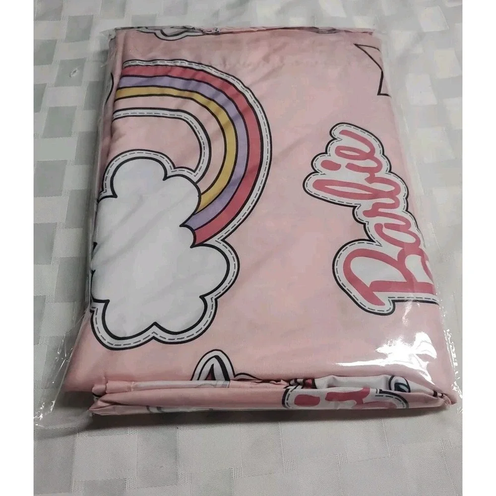 Barbie Twin‎ Sheet Bedding Pink Cat Dog Donut Ring Rainbow Ice cream